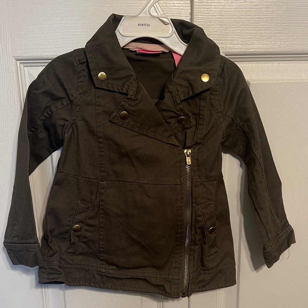 Isaac Mizrahi New York Army Green Cotton Jacket - Girl’s 2T
